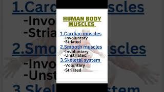 Human body muscles types & characteristics  #anatomy #muscles #medicalscience #shorts #viral