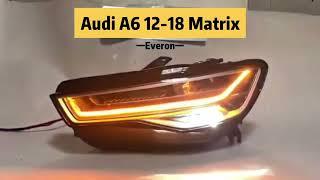 Car Front Light Matrix Head Lamp Headlight for Audi A6 C7PA 2016-2018 Head Light Head Lamp