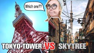 Tokyo Tower VS SkyTree  Which one should you visit?  Japan Travel Vlog Review