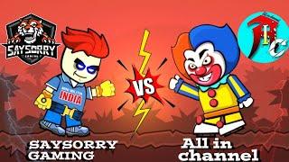 @SAYSORRYGAMING vs @Allinchannel1   Minimilitia doodle army 2