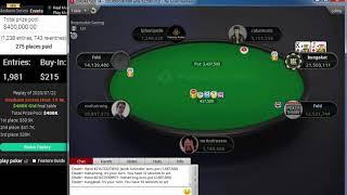 PokerStars Stadium Series Heat 19-M $215 NLHE 6-Max Jul 22 2020 Jacob Schindler bungakat cabamuzic