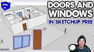 Adding DOORS AND WINDOWS to a Floor Plan in SketchUp Free