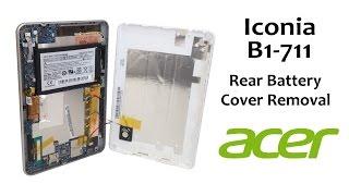 Acer Iconia B1-710  711  3G - Back  Battery Cover Removal  Inside View