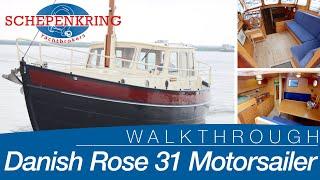Danish Rose 31 Motorsailer for sale  Yacht Walkthrough  @ Schepenkring Lelystad  4K