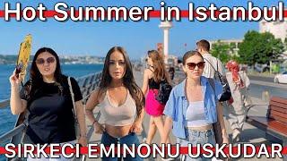 TurkiyeIstanbul Walking TourSirkeciEminonu BazaarFake MarketEminonuUskudar Neighborhood4K