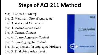 Lecture 11 ACI 211 Mix Design