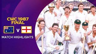 Cricket World Cup 1987 Final Australia v England  Match Highlights