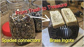 Brass ingots made from olds brass connectors - From trash to treasure