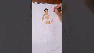 Face rendering  #shorts  fashion illustration  easy for beginners