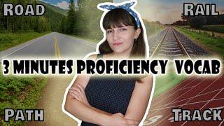 ROAD or TRACK?  3 Minutes Proficiency Vocab  Commonly Confuced Words