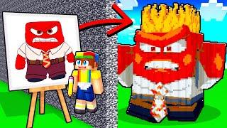 I Cheated Using DRAW In an INSIDE OUT Minecraft Build Battle