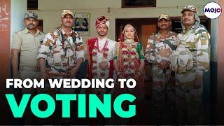 Gujarat couple casts vote after wedding clicks photos with jawans deployed