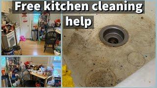 Kitchen cleaning help for a tired mom for FREEcleaningvlogorganizing