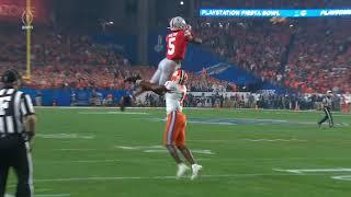 Garrett Wilson JUMPS OVER Defender to make the AMAZING catch against Clemson