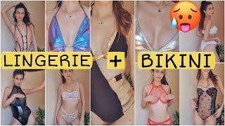 LINGERIE + SWIMWEAR TRY-ON HAUL  sexy girl