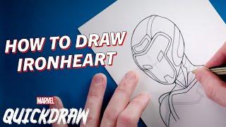 Learn how to draw Ironheart  Marvel Quickdraw How-To