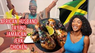 MY AFRICAN Husband tries Jamaican jerk Chicken for the first time  Never again