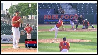 Mason Fluharty Ks two in 4th Save for the Fisher Cats 8923 - New Hampshire Fisher Cats