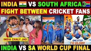 INDIA VS SOUTH AFRICA T20 WC FINAL  BIG FIGHT BETWEEN CRICKET FANS  SANA AMJAD