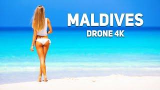 MALDIVES DRONE IN 4K. CALM MUSIC FOR RELAX AND STRESS RELIEF.