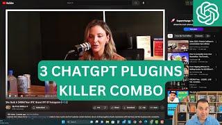 ChatGPT Plugin Review Killer Combo of 3. Voxscript Video Insights and Webpilot.