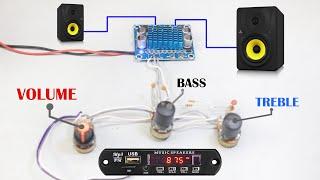 Volume Bass & treble Connection in TPA3110 Amplifier Board with Bluetooth Module in Hindi