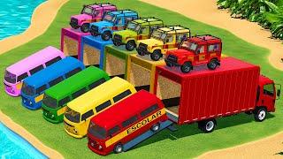 TRANSPORTING LIFEGUARD VEHICLES & SCHOLAR BUS WITH ISUZU TRUCKS Farming Simulator 22