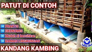 KANDANG KAMBING PALING PATUT DI CONTOH SANGAT MUDAH DIBERSIHKAN PRAKTIS DAN RAMAH LINGKUNGAN