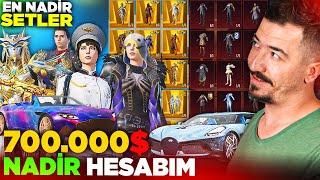 700.000 $ DEĞERİNDEKİ NADİR HESABIM - KİMSEDE OLMAYAN KIYAFETLER - PUBG MOBİLE ROHAN HESAP TANITIMI