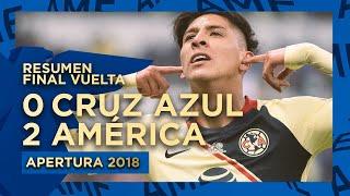Resumen Cruz Azul 0-2 América - Final Vuelta  Apertura 2018