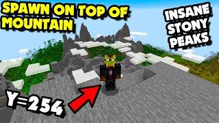 Spawn on TOP OF A MOUNTAIN   Insane Stony Peaks Mountain Seed Minecraft Seed Showcase