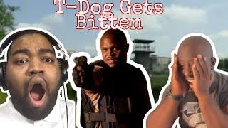 T-Dog Gets Bitten Reaction Compilation TWD 3x4