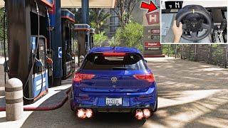 Forza Horizon 5 - VOLKSWAGEN GOLF 8 R  Steering Wheel Gameplay