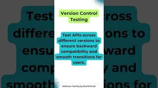Version Control Testing #softwaretesting #apitesting