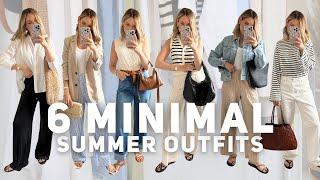 6 MINIMAL OUTFIT IDEAS FOR SUMMER 2024 NEUTRAL CHIC OUTFIT IDEAS TO RECREATE AND SAVE