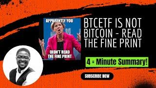 What is an ETF Vs. Bitcoin? What is a Bitcoin ETF? 1 minute summary