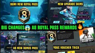 BGMI NEW ROYALE PASS A8 BGMI A8 ROYAL PASS 1 TO 100 RP REWARDSA8 RP KAB AAYEGA DATE A8 BONUS PASS