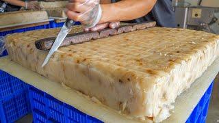 Radish Cake Turnip cake mass production Traditional Taro Cake  蘿蔔糕大量生產 芋頭糕製作 - Taiwanese Food