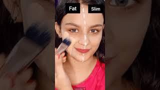 FAT VS SLIM MAKEUP #shorts #makeup