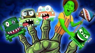 Zombie Cars Finger Family  Funny Kids Songs and Nursery Rhymes  Tigi Boo Kids Songs