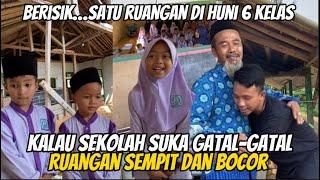 SATU RUANGAN DI HUNI 6 KELAS‼️ANAK-ANAK BELAJAR DI BANGUNAN TAK LAYAK