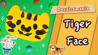 Crafts for Kids  Decalcomania Art  Make a Tiger Face  Décalcomanie  Kids DIY  School Project