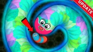 Wormate.io New Update 1 Tiny Monster Bad Worm Hack? Trapping Giant Worms Epic Wormateio Gameplay
