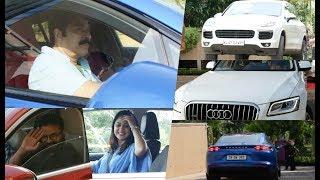 Celebrities With their Super Cars At Amma General Body Meeting  Mammootty  Jayasurya  Miya