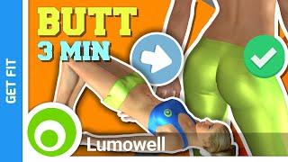 3 Minute Perfect Butt Workout How to get a Round and Toned Butt in 3 Minutes