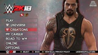 WWE 2K18 MAIN MENU & GAME MODES  PS3XB360  ConceptNotion