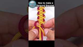 Learn How to make Paracord Bracelet Cobbled Solomon Cobra Paracord Knot DIY #shorts