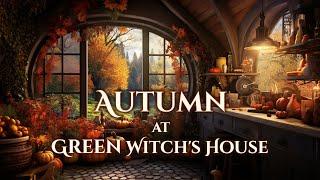 Autumn at Green Witchs House Ambience and Music  fantasy cozy fall #witchcore #cottagecore