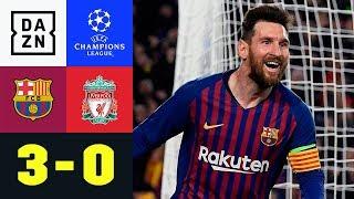 Lionel Messi in Gala-Form FC Barcelona - FC Liverpool 30  UEFA Champions League  DAZN Highlights