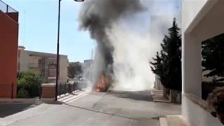 Incendio Auto e Intervento Vigili del Fuoco Castellana Grotte 28-9-2019